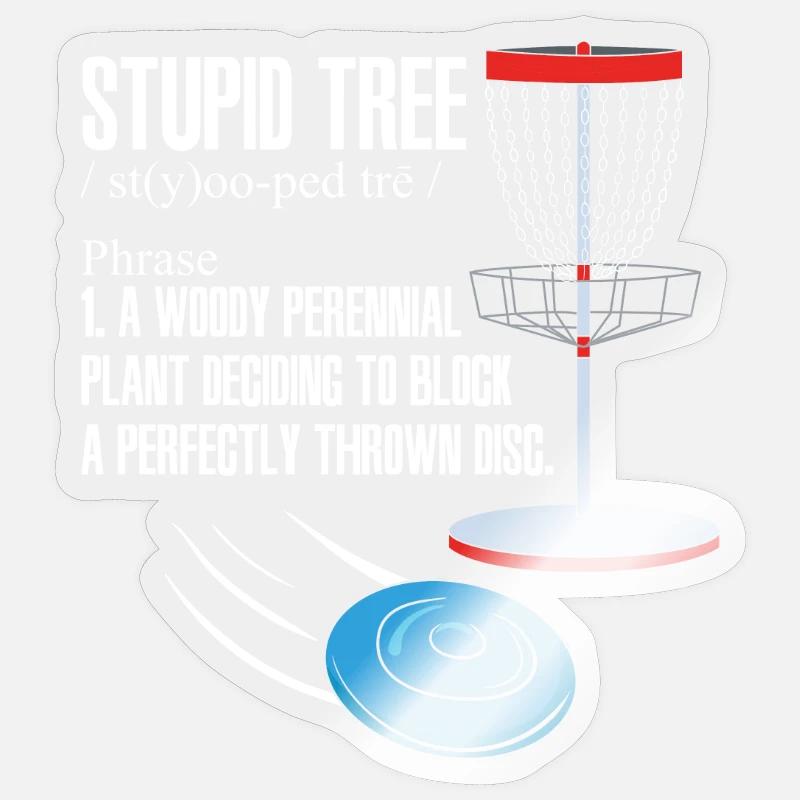 Disc Golf - Sticker size S (10 x 10 cm) - transparent glossy