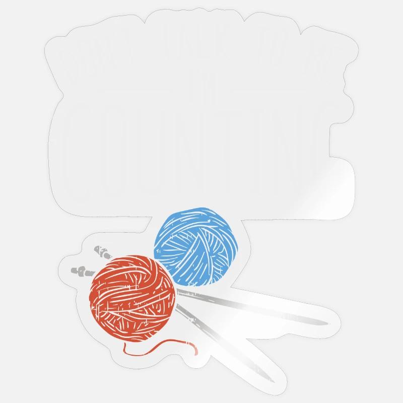 Crochet wool crochet hook handmade gift - Sticker size S (10 x 10 cm) - transparent glossy