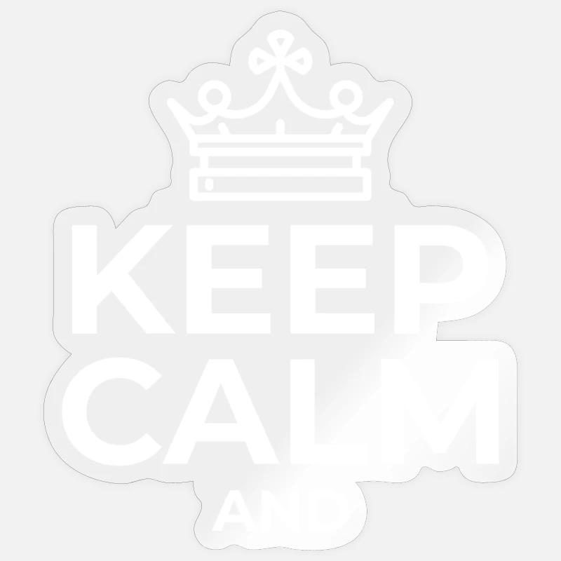 keep calm tshirt Create your own - Sticker Größe S (10 x 10 cm) - Transparent glänzend
