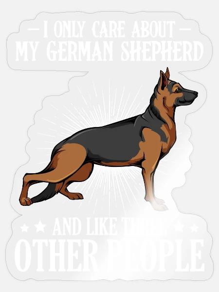 Meine DeutscheSchäferhund und Drei Andere - Sticker Größe S (10 x 10 cm) - Transparent glänzend