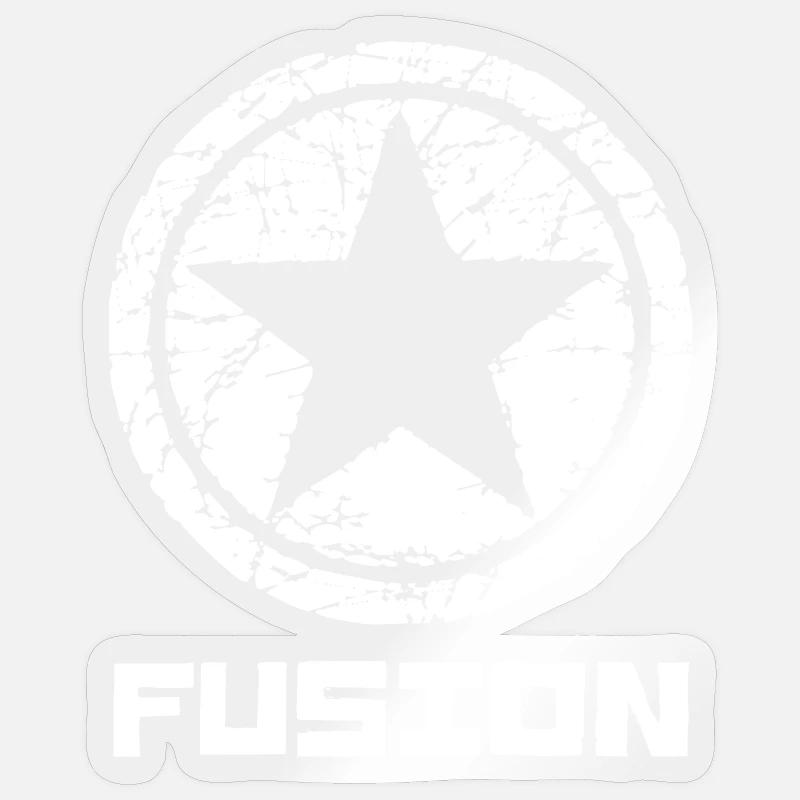 Fusion - Sticker Größe S (10 x 10 cm) - Transparent glänzend