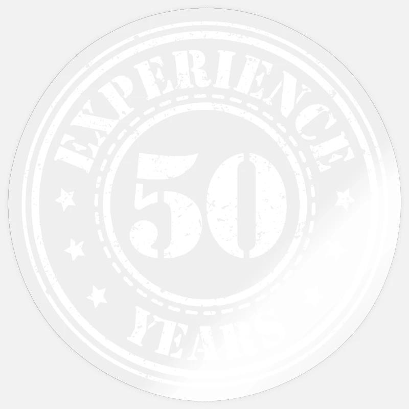 Idée cadeau 50e anniversaire - Sticker taille S (10 x 10 cm) - brillant transparent