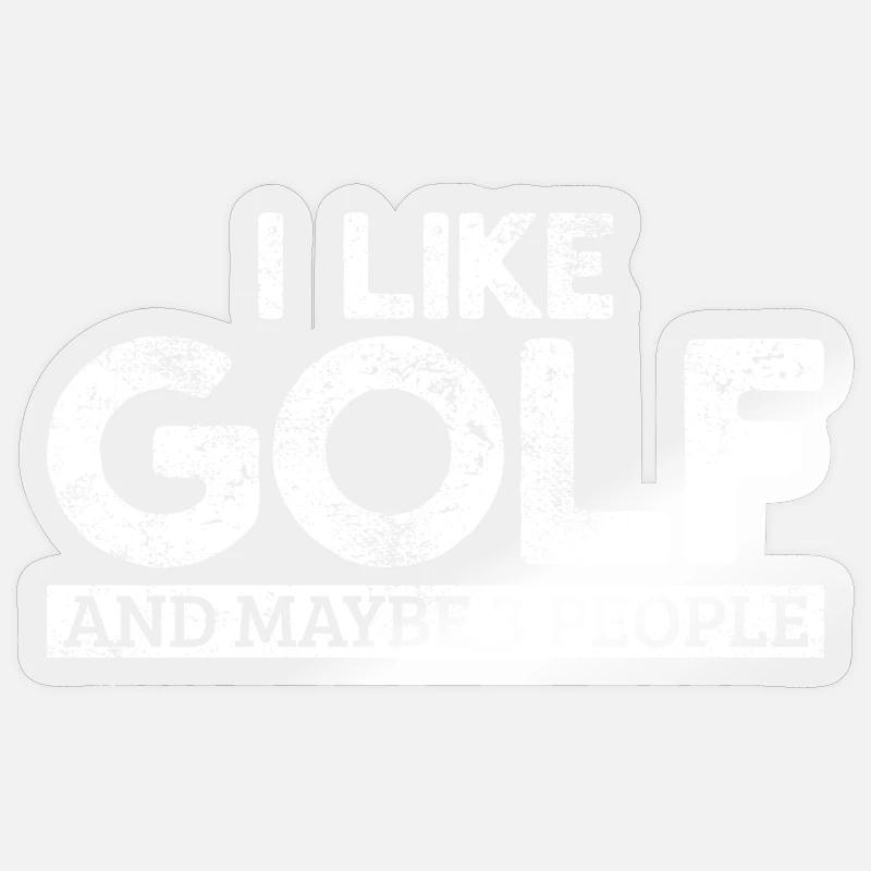 Golf Golfers Golfers - Sticker size S (10 x 10 cm) - transparent glossy