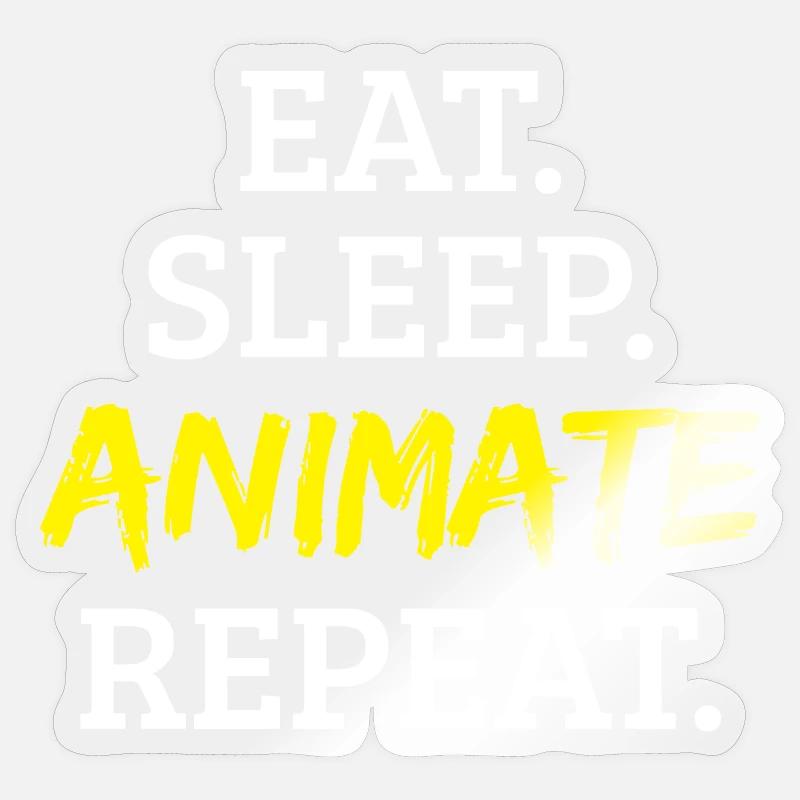 Animation animate - Sticker size S (10 x 10 cm) - transparent glossy