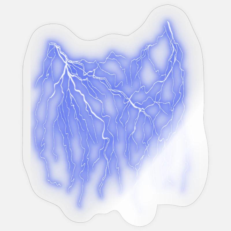 Foudre - Sticker taille S (10 x 10 cm) - brillant transparent