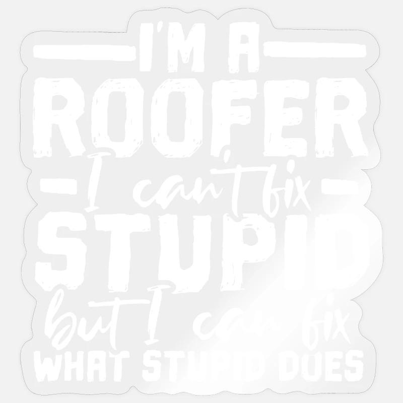 Dachdecker - Sticker Größe S (10 x 10 cm) - Transparent glänzend