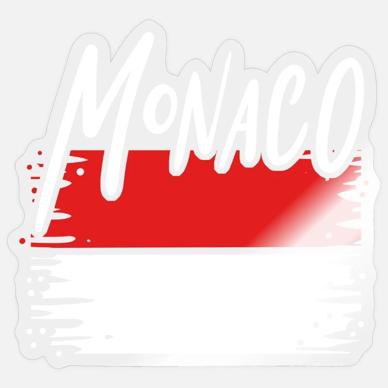 Monaco Principality - Sticker size S (10 x 10 cm) - transparent glossy