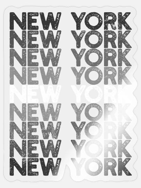 New York - Sticker Größe S (10 x 10 cm) - Transparent glänzend
