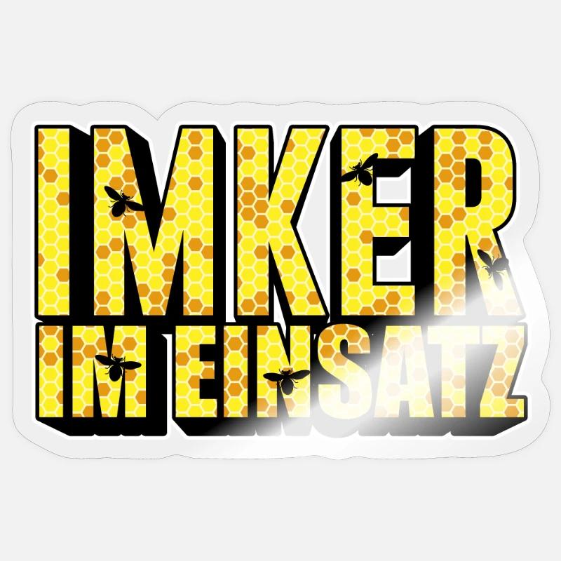 Imker im Einsatz Sticker Größe S (10 x 10 cm)