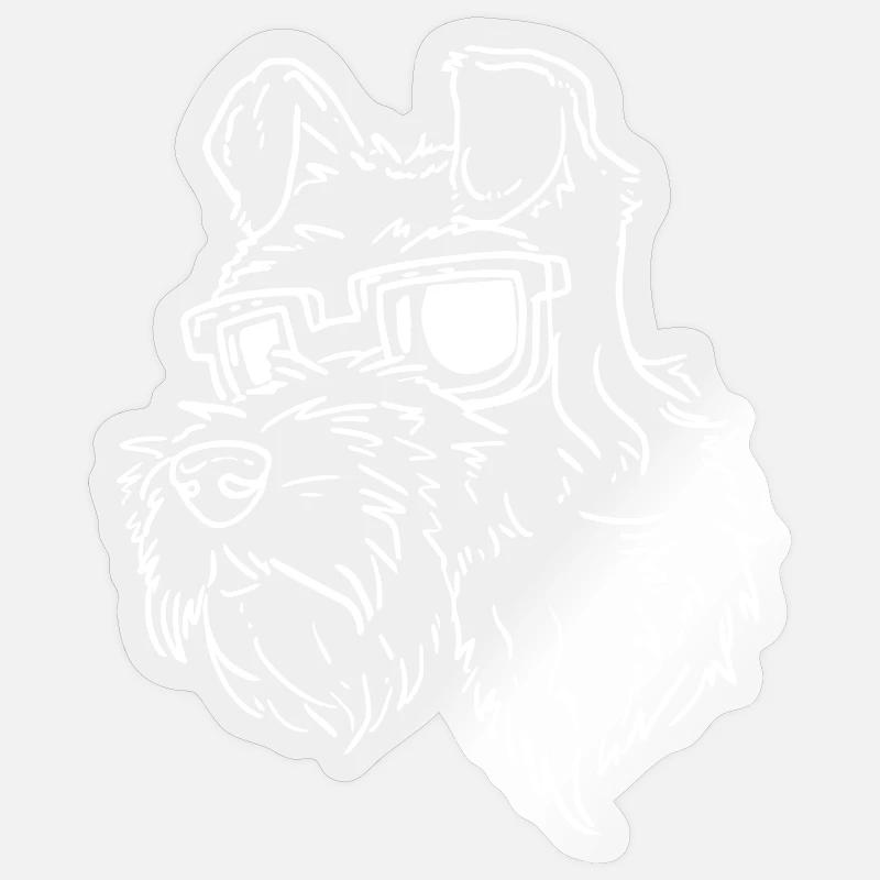 Schnauzer Sticker Größe S (10 x 10 cm)