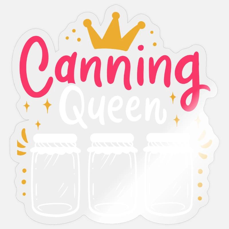 Einmachen Einkochen - Sticker Größe S (10 x 10 cm) - Transparent glänzend