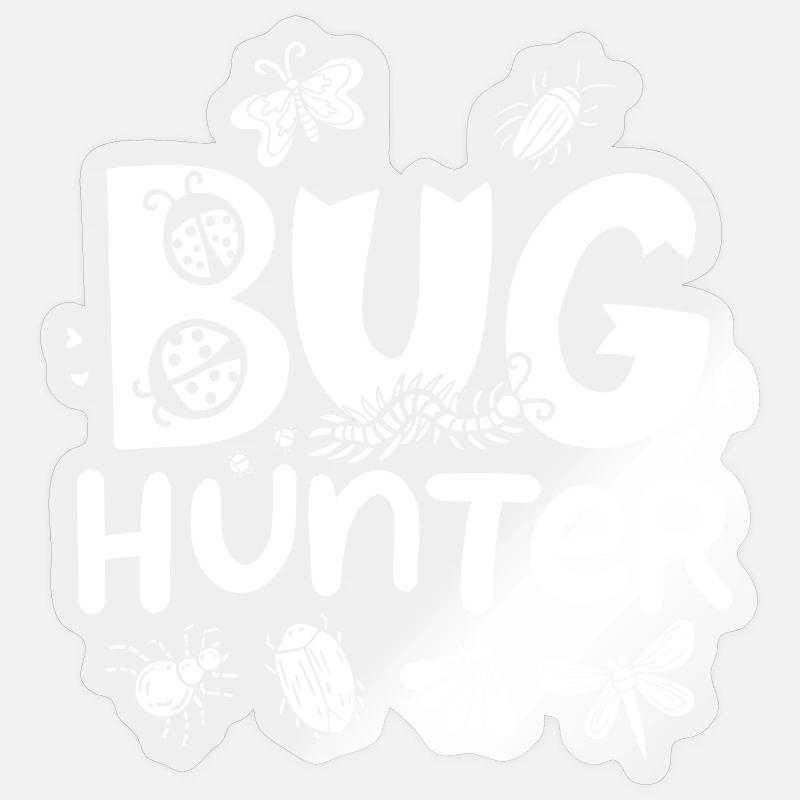 Entomologiste des insectes - Sticker taille S (10 x 10 cm) - brillant transparent