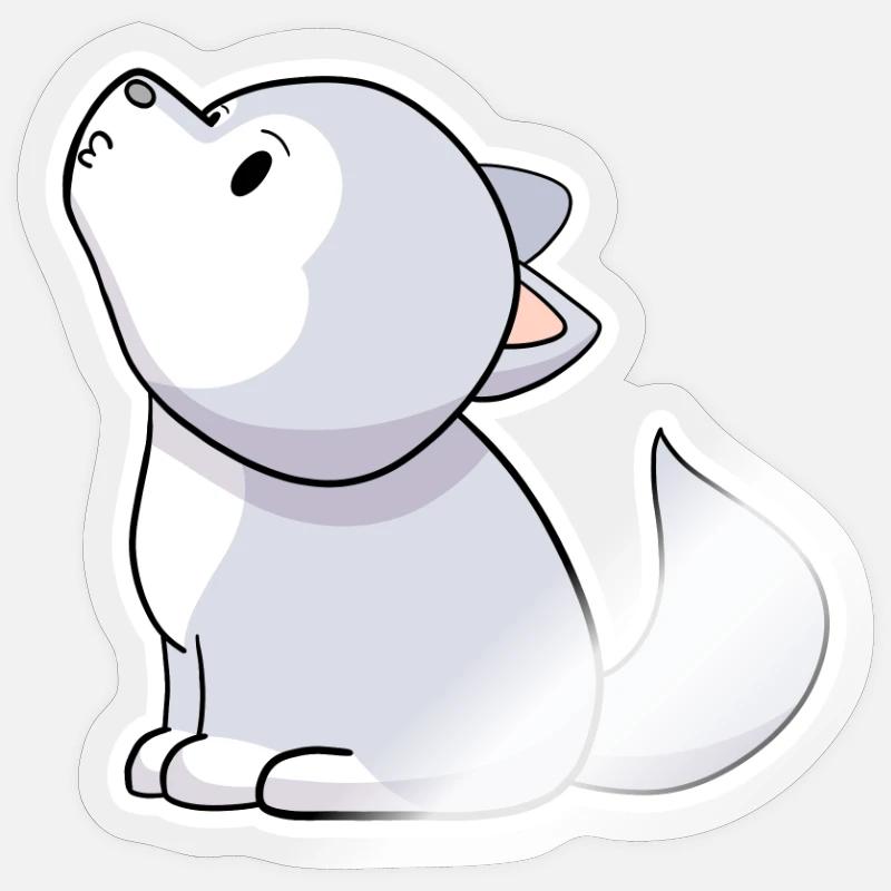 Wolf - Sticker Größe S (10 x 10 cm) - Transparent glänzend