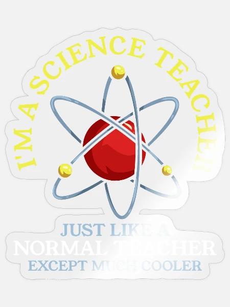 Naturwissenschafts-Lehrer Chemie Physik - Sticker Größe S (10 x 10 cm) - Transparent glänzend