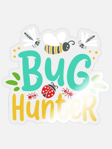 Marienkäfer Insektenfänger Entomologe - Sticker Größe S (10 x 10 cm) - Transparent glänzend