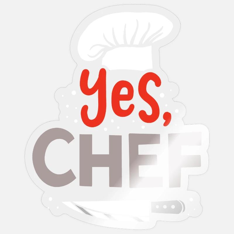 Chef Chef Chef Chef - Sticker size S (10 x 10 cm) - transparent glossy