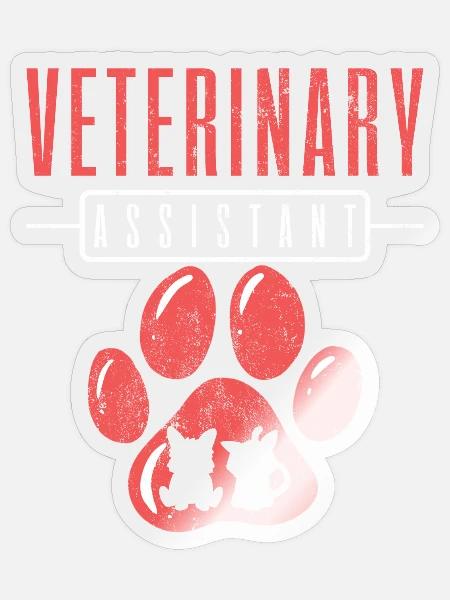 Tierarzthelfer Vet Tech - Sticker Größe S (10 x 10 cm) - Transparent glänzend