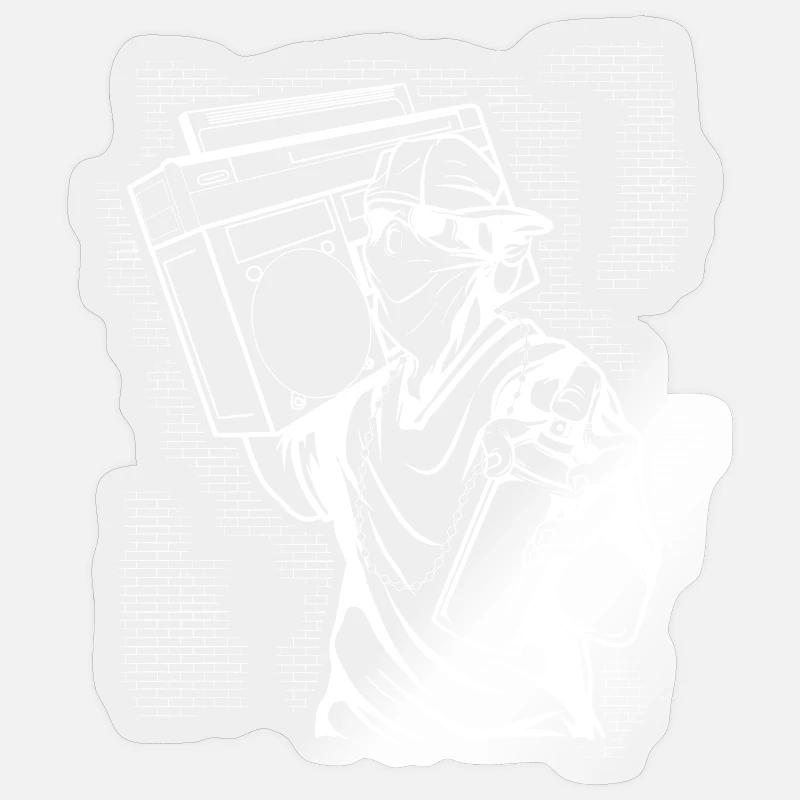 graffiti - Sticker size S (10 x 10 cm) - transparent glossy