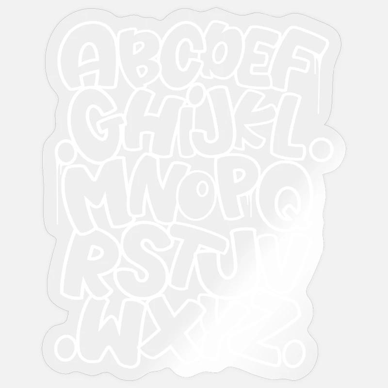 ABC - Sticker size S (10 x 10 cm) - transparent glossy