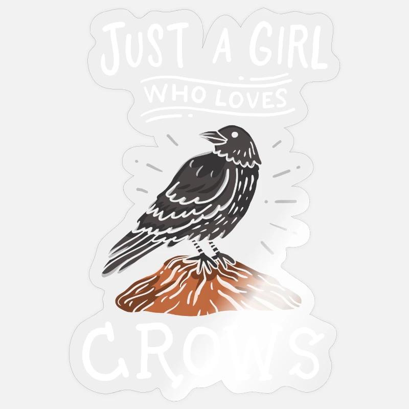 Crows Bird Lovers - Sticker size S (10 x 10 cm) - transparent glossy