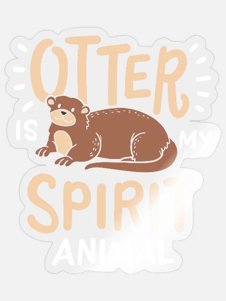 Otter - Sticker Größe S (10 x 10 cm) - Transparent glänzend