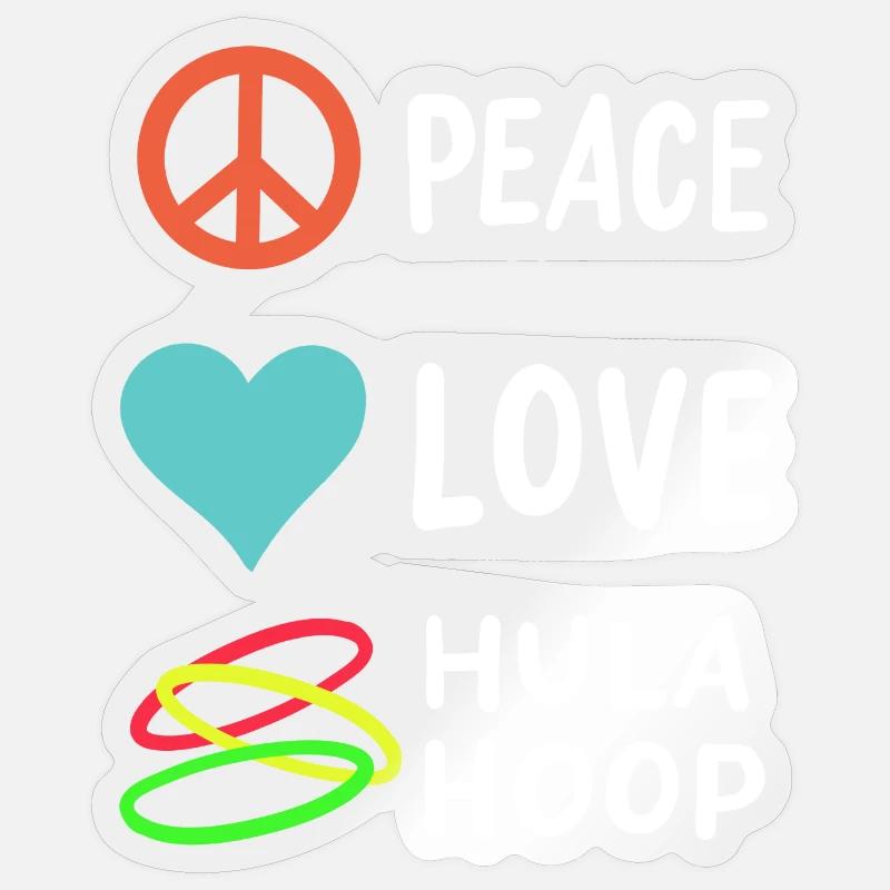 Hulahoop - Sticker size S (10 x 10 cm) - transparent glossy