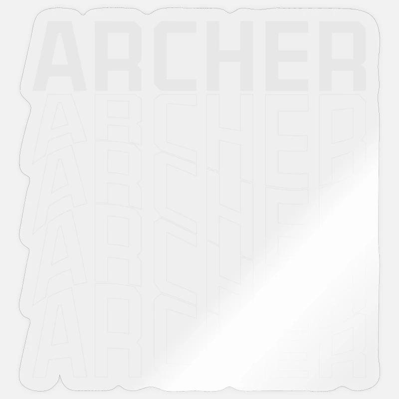 Archer Grid Schriftzug - Sticker Größe S (10 x 10 cm) - Transparent glänzend