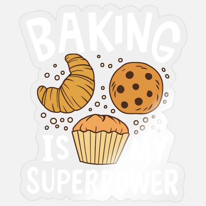 Baking Baker - Sticker size S (10 x 10 cm) - transparent glossy