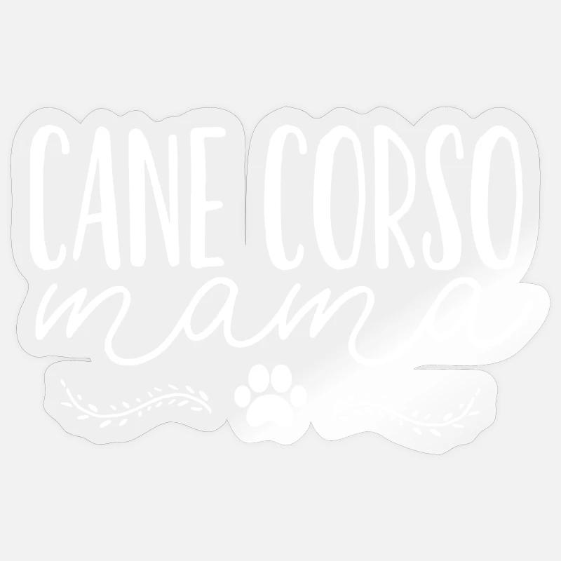 Cane Corso - Sticker Größe S (10 x 10 cm) - Transparent glänzend