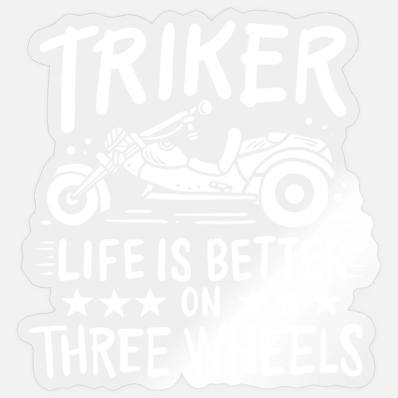 Triker Trike Chopper - Sticker size S (10 x 10 cm) - transparent glossy