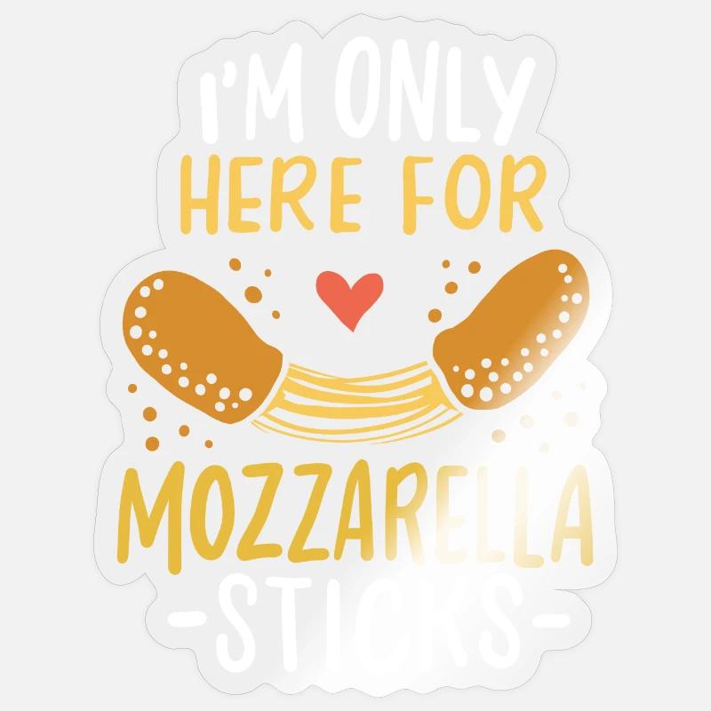 Mozzarella sticks - Sticker size S (10 x 10 cm) - transparent glossy