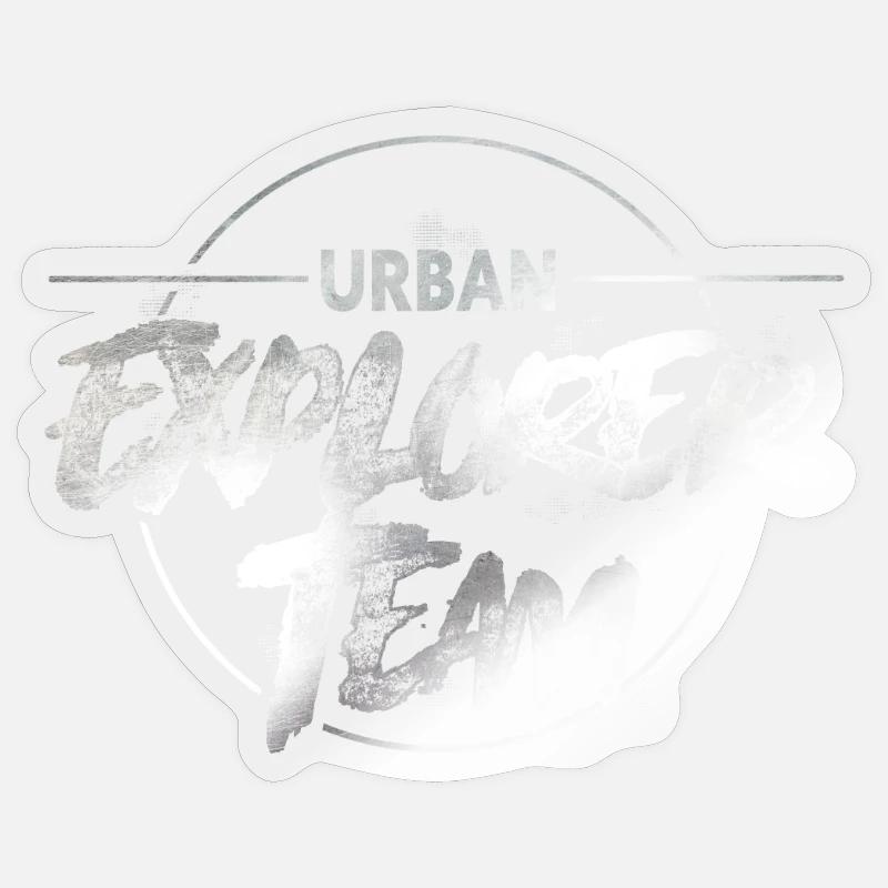 Équipe Urban Explorer - Sticker taille S (10 x 10 cm) - brillant transparent
