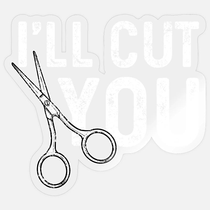 Coiffeur Coiffeurs Ciseaux Sticker taille S (10 x 10 cm)