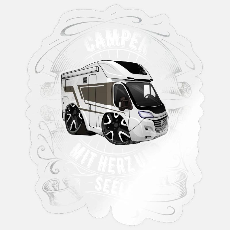 Camper Camping Sticker Größe S (10 x 10 cm)