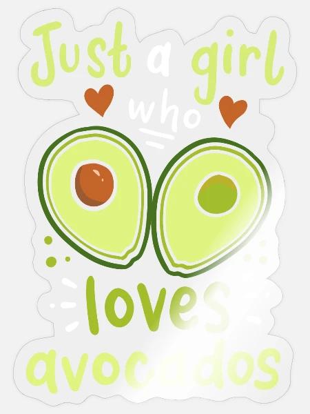 Avocado - Sticker Größe S (10 x 10 cm) - Transparent glänzend