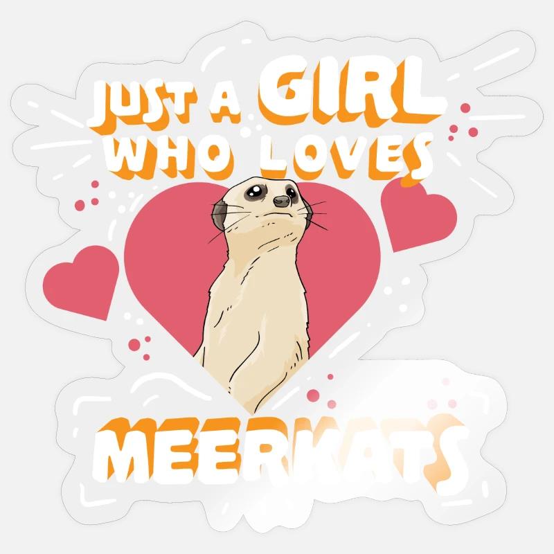 Erdmännchen - Sticker Größe S (10 x 10 cm) - Transparent glänzend