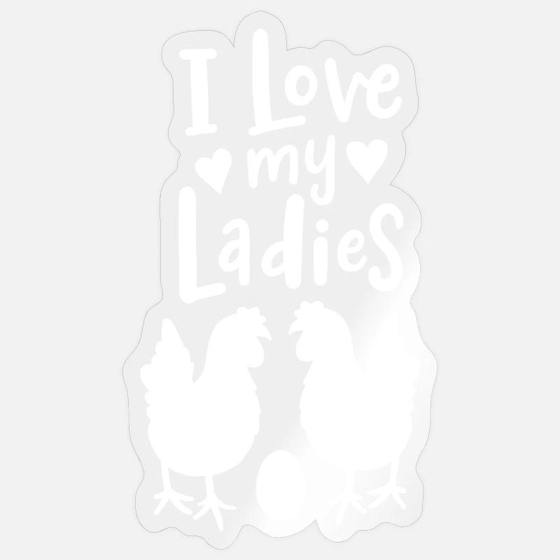 Chicken chicken keeping - Sticker size S (10 x 10 cm) - transparent glossy