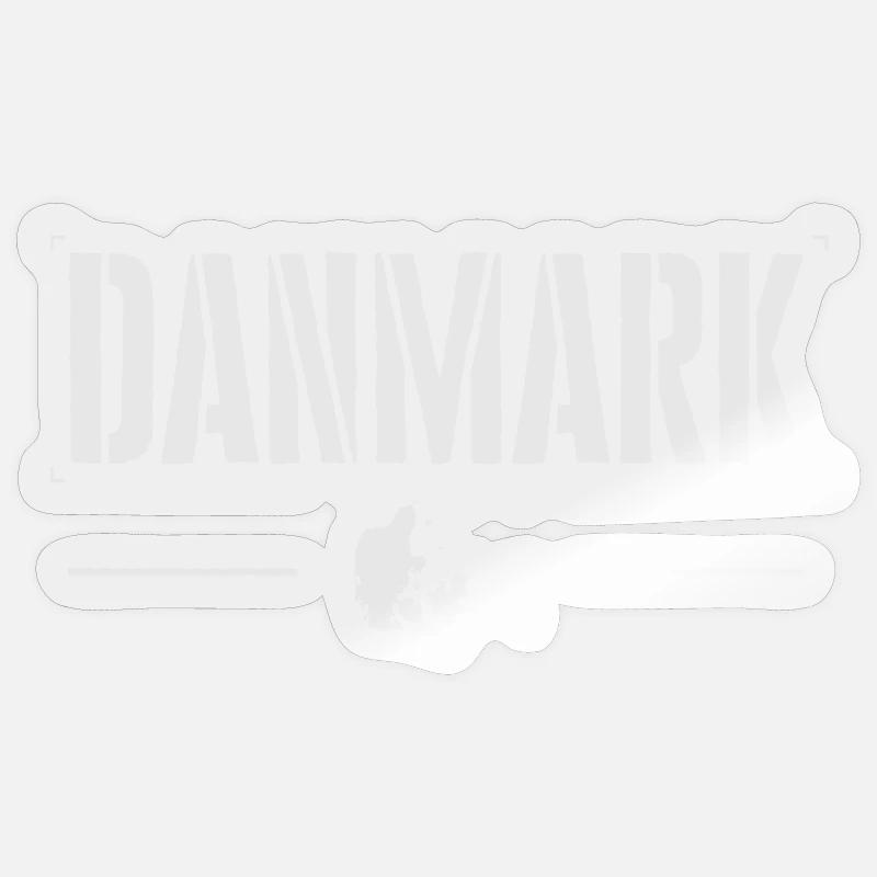Danmark - Sticker taille S (10 x 10 cm) - brillant transparent