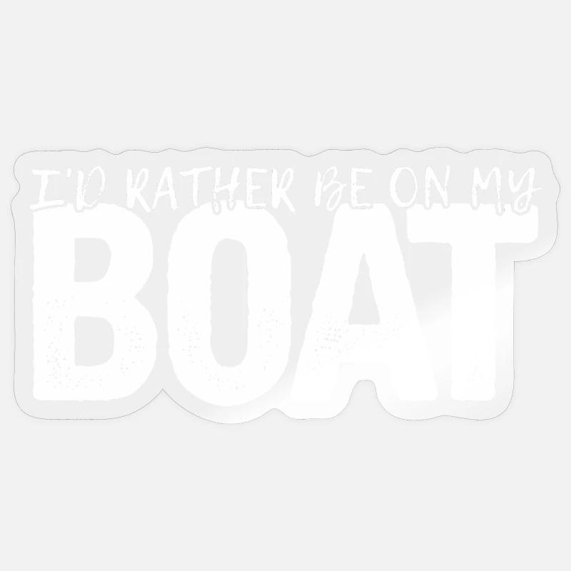 Bateau Bateau Capitaine Nautique - Sticker taille S (10 x 10 cm) - brillant transparent