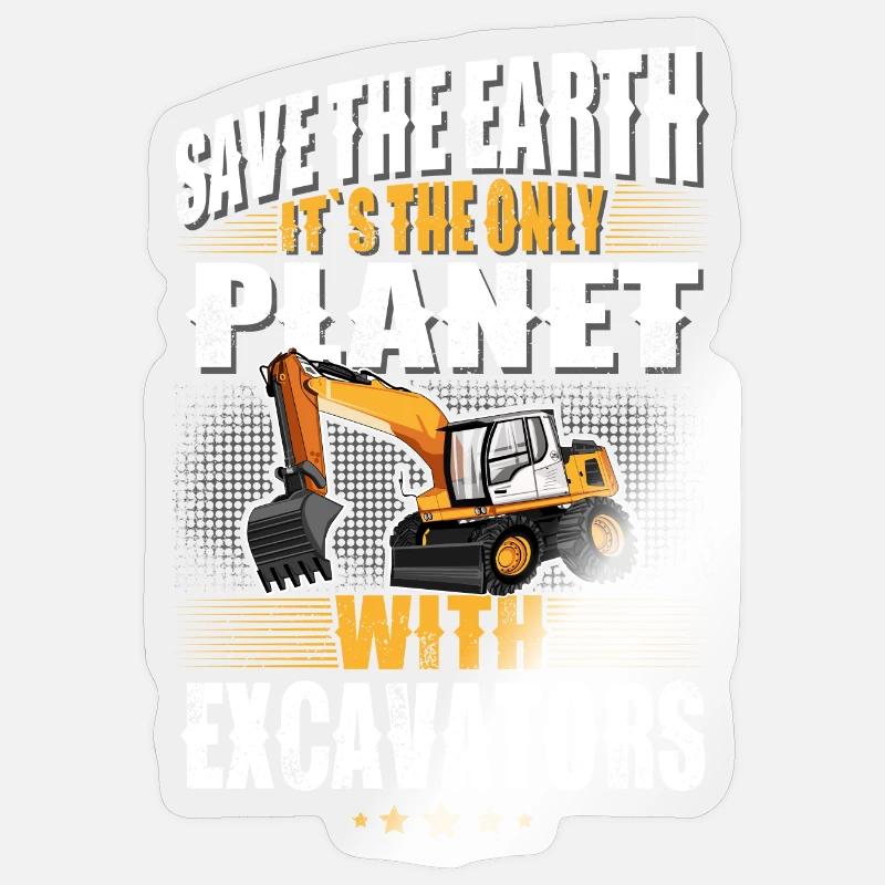 Baggerfahrer Baggerführer Sticker Größe S (10 x 10 cm)