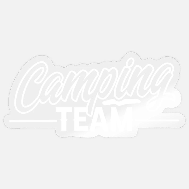 Équipe de camping - Sticker taille S (10 x 10 cm) - brillant transparent