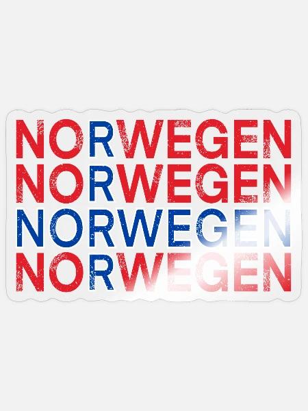 Norwegen - Sticker Größe S (10 x 10 cm) - Transparent glänzend