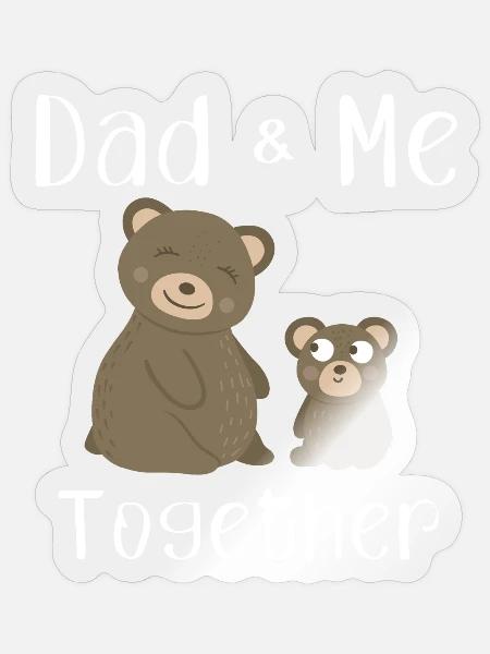 Vater & Ich Gemeinsam - Sticker Größe S (10 x 10 cm) - Transparent glänzend