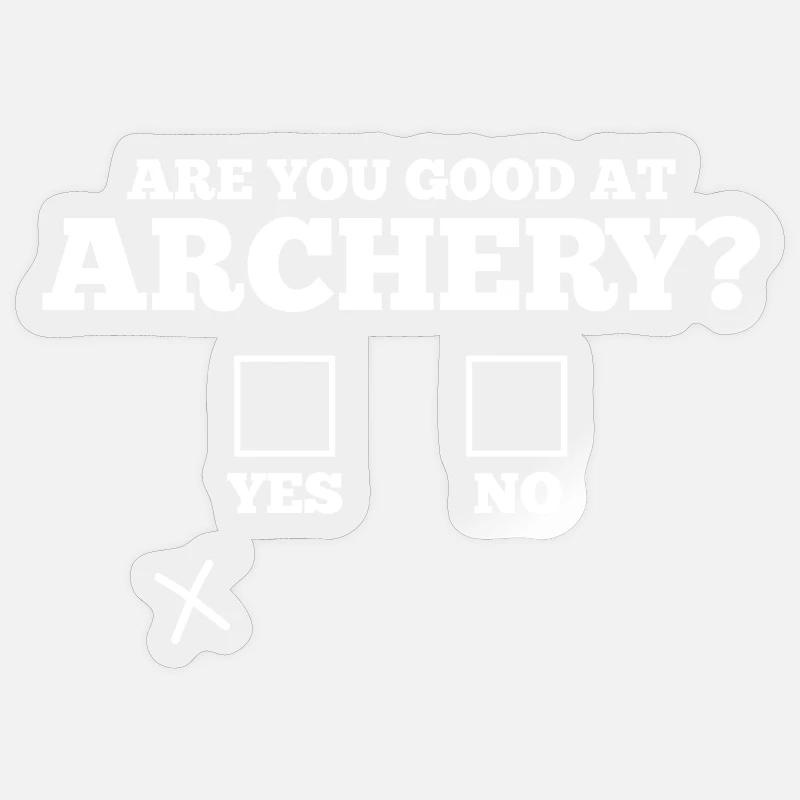 Archery - Sticker size S (10 x 10 cm) - transparent glossy