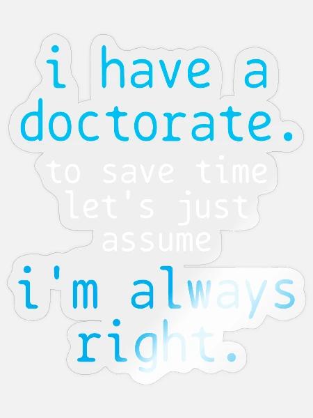 Promotion Doktor - Sticker Größe S (10 x 10 cm) - Transparent glänzend