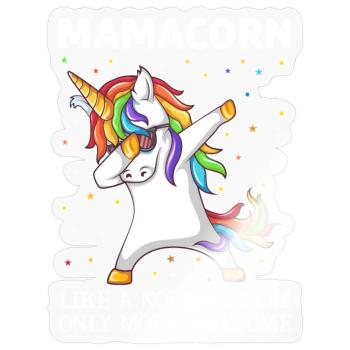 Mamacorn - Sticker Größe S (10 x 10 cm) - Transparent glänzend - Vorne