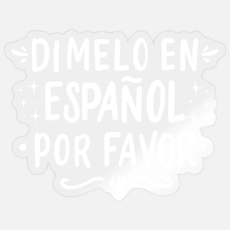 Spanisch Spanischlehrer Sprache - Sticker Größe S (10 x 10 cm) - Transparent glänzend