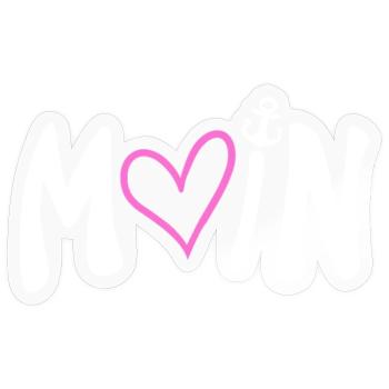 Moin Herz Anker Plattdeutsch - Sticker Größe S (10 x 10 cm) - Transparent glänzend - Vorne