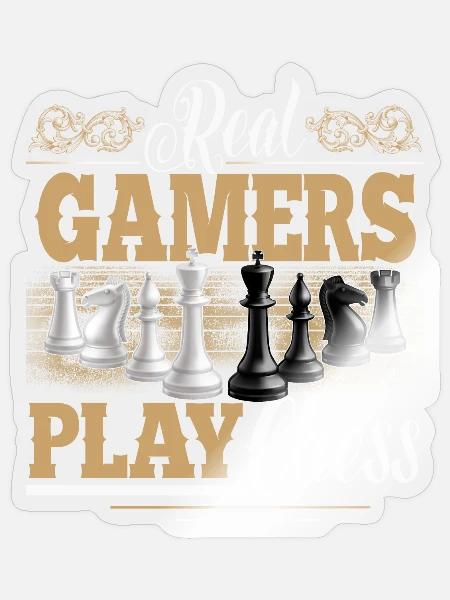 Schach - Sticker Größe S (10 x 10 cm) - Transparent glänzend