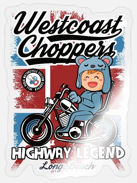 Westcoast Choppers Highway - Sticker Größe S (10 x 10 cm) - Transparent glänzend